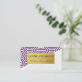 Weiße geometrische Muster | Textrahmen Visitenkarte (Stehend Vorderseite)