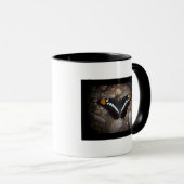 Weiße gepunktete Schmetterlings-Tasse Tasse (VorderseiteRechts)