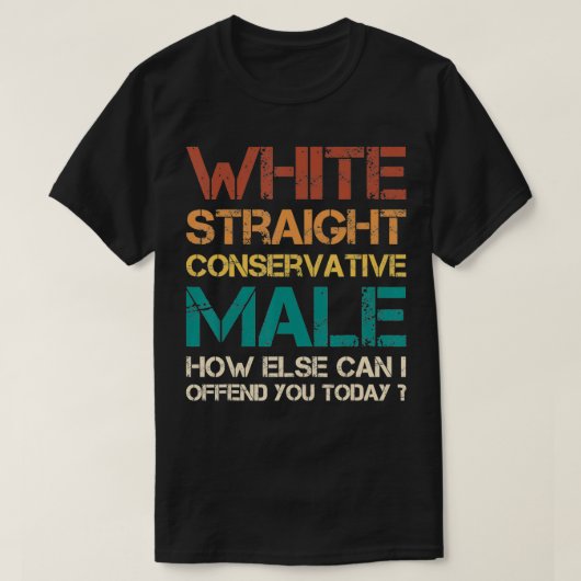 Weiße, gerade konservative männliche Weisheit T-Shirt (Design vorne)
