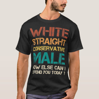 Weiße, gerade konservative männliche Weisheit T-Shirt
