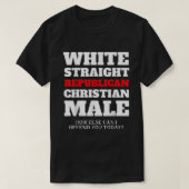Weiße, gerade republikanische Christliche Männchen T-Shirt (Design vorne)