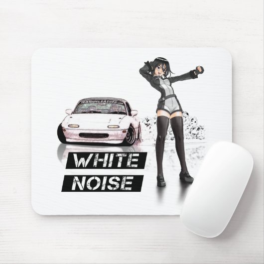 Weiße Geräusche MX5 Miata Mousepad (Mit Mouse)