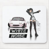 Weiße Geräusche MX5 Miata Mousepad (Vorne)