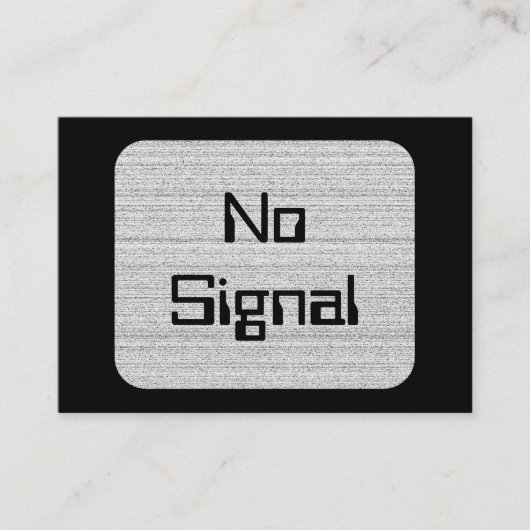 Weiße Geräusche. Schwarzweiss-Snowy-Korn Visitenkarte (Vorderseite)