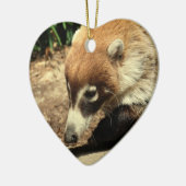 Weiße gerochene Coati-Verzierung Keramik Ornament (Links)