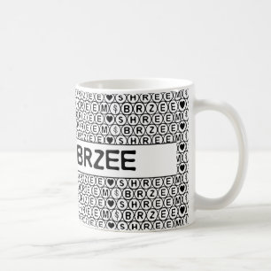 Weiße Gesang Shreem Brzee Geld-Beschwörungsforme Kaffeetasse