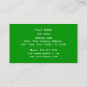 Weiße Geschäftskarte des Kleeblatts Visitenkarte (Rückseite)