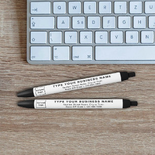 Weiße Geschäftsmarke auf Tinte-Stift Kugelschreiber