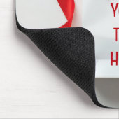 Weiße Geschenktüte mit Bändern Mousepad (Ecke)
