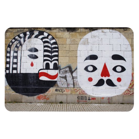 Weiße Gesichter Magnet (Horizontal)