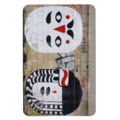 Weiße Gesichter Magnet (Vertikal)