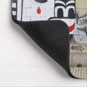 Weiße Gesichter Mousepad (Ecke)