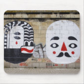 Weiße Gesichter Mousepad (Vorne)