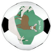 Weiße Gesichtshaut Weibliche Braunen Hirschbaum Sc Fußball (Gedreht)