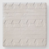 Weiße, gestrichene Mauer, quadratischer Untersetze Steinuntersetzer (Vorderseite)