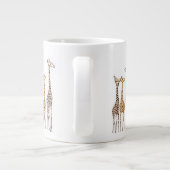 Weiße Giraffen Jumbo-Tasse (Rückseite)