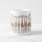Weiße Giraffen Jumbo-Tasse (Vorderseite)