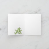 Weiße Girl-Zeit vergangen mit leerer Notizkarte Karte (Innenseite)