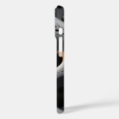 Weiße Gitterstruktur mit bernsteinfarbenem Glanz A Case-Mate iPhone Hülle (Rückseite / Links)