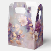Weiße Glam Lila Blüte Geschenkschachtel (Geöffnet)