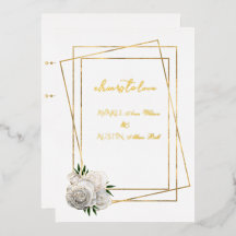 Weiße Glam-Rosen und Weiß und Gold