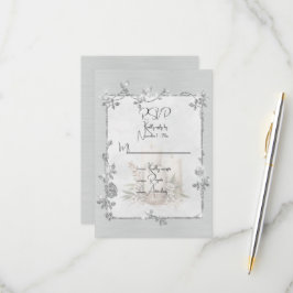 Weiße glänzende elegante funkelnde Rahmung RSVP Karte