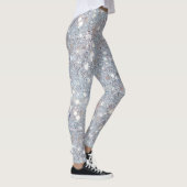 Weiße Glitter-Party Leggings (Rechts)
