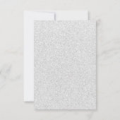Weiße Glitter- und Teeband-Rahmen- RSVP-Antwortkar RSVP Karte (Rückseite)