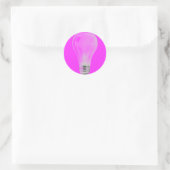 WEISSE GLÜHLAMPE RUNDER AUFKLEBER (Tasche)