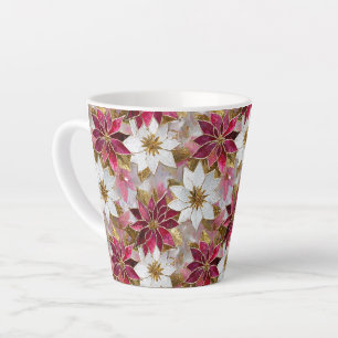 Weiße Gold Burgund Rosa Weihnachts Poinsettien Milchtasse