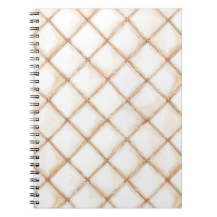 Weiße Gold Creme Streifen Quadrate Notizblock