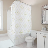 WEISSE GOLD DIAMOND ELEGANTE PATTERN SHOWER CURTAN DUSCHVORHANG (Beispiel)