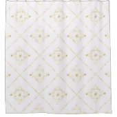 WEISSE GOLD DIAMOND ELEGANTE PATTERN SHOWER CURTAN DUSCHVORHANG (Vorderseite)