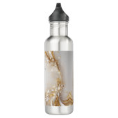 Weiße Gold Floral Water Flasche Edelstahlflasche (Rechts)