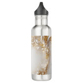Weiße Gold Floral Water Flasche Edelstahlflasche (Links)