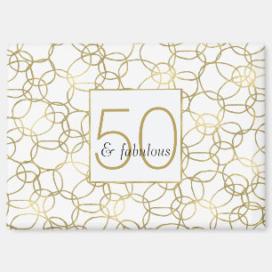 Weiße Gold Glam stilvolle Kreise 50 und Fabelhaft Magnet