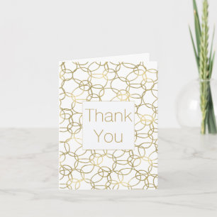 Weiße Gold Glam stilvolle Kreise Danke