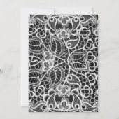 WEISSE GOLD LACE GOLD TRIM ELEGANTER GEBURTSTAG EINLADUNG (Rückseite)