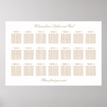 Weiße Goldene Beige 21 Tafelübersicht