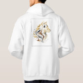 Weiße & Goldene Design-Kollektion Hoodie (Rückseite)