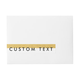 Weiße & Goldene Folien-Streifen-Etiketten für Einl Rundum-Adressaufkleber