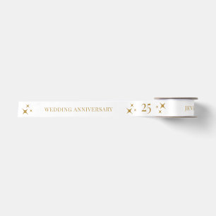 Weiße Goldene Hochzeit 25 Jahre Satinband