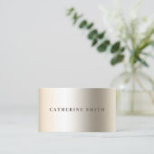 Weiße goldene Imitate metallische Textur  Visitenkarte (Stehend Vorderseite)