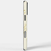 Weiße Goldene Musiknoten Case-Mate iPhone Hülle (Rückseite / Rechts)