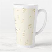Weiße Goldene Musiknoten Milchtasse (Rechts)