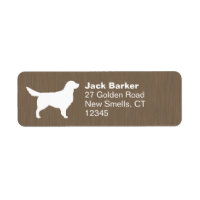 Weiße goldene Retriever Silhouette Adresse