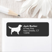 Weiße goldene Retriever Silhouette Adresse (Insitu)