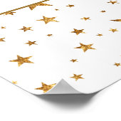 Weiße/goldene Stars mit Jubiläum der Botschaft/des Poster (Ecke)