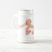 Weiße Goldflecken-Mama-Kaffeetasse Bierglas (Vorderseite Links)
