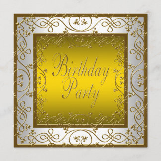 Weiße Goldfrauen Geburtstagsparty Einladung